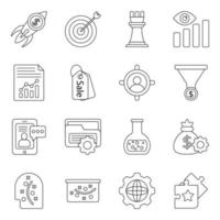 Pack of Business and Management Icons vector