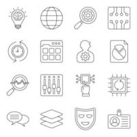 Pack of Network and Management Icons vector