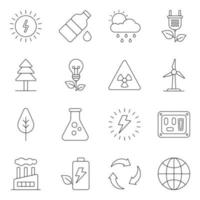 Pack of Ecology and Nature Icons vector