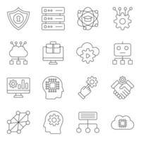 Pack of Networking Icons vector