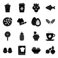 paquete de iconos de comida vector