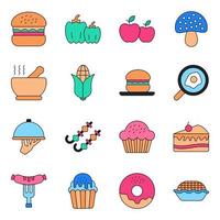 paquete de iconos de comida vector