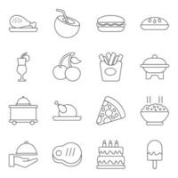 paquete de iconos de comida vector