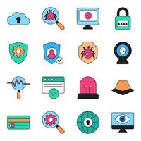Pack of Encryption Icons vector