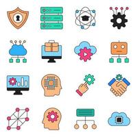 Pack of Networking Icons vector