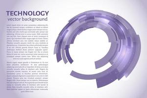 Ultra violet technology abstract circle background. Easy to edit design template for your projects. Vector illustration.