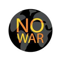 No war vector icon with Earth globe