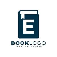 diseño de logotipo de libro electrónico inicial de letra. utilizable para logotipos de educación, negocios y construcción. elemento de plantilla de ideas de diseño de logotipo de vector plano