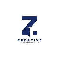 Initial Letter Z with Door Negative Space Logo Design. Usable for Construction Architecture Building Logo vector