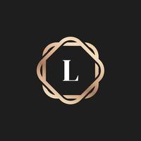 Initial Letter L Logo Icon with Pattern Vector Element