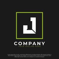 letra simple j dentro del logotipo cuadrado moderno. utilizable para logotipos comerciales y de marca. vector
