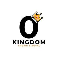 Number 0 with Crown Logo Branding Identity Logo Design Template vector