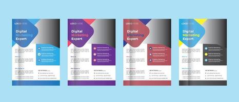 digital marketing flyer vactor design