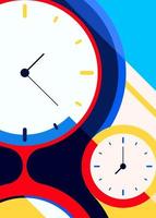 Poster with abstract watches. vector
