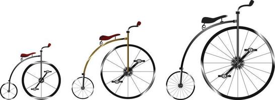 viejas bicicletas antiguas vector