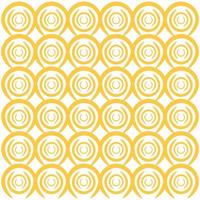 Yellow geometric pattern vector. Seamless pattern with rounded shapes. vector