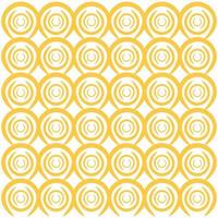 Yellow geometric pattern vector. Seamless pattern with rounded shapes. vector