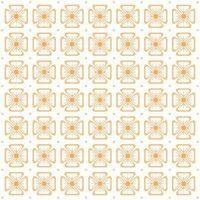 Modern simple geometric vector seamless pattern with gold flowers, texture lines on white background. Abstract light flower wallpaper, bright tile ornament.