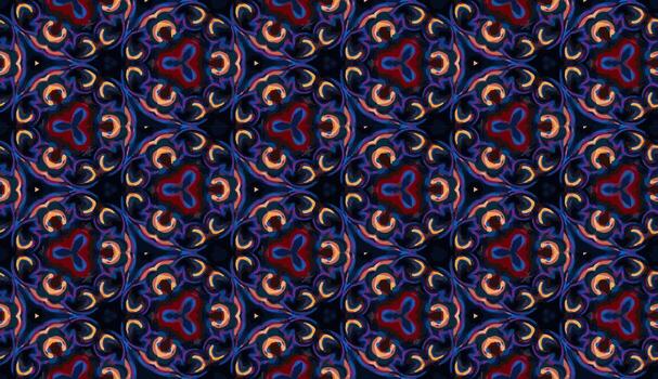 Blue, red and yellow color seamless pattern texture and template. Multicolored. Colorful ornamental graphic design. vector