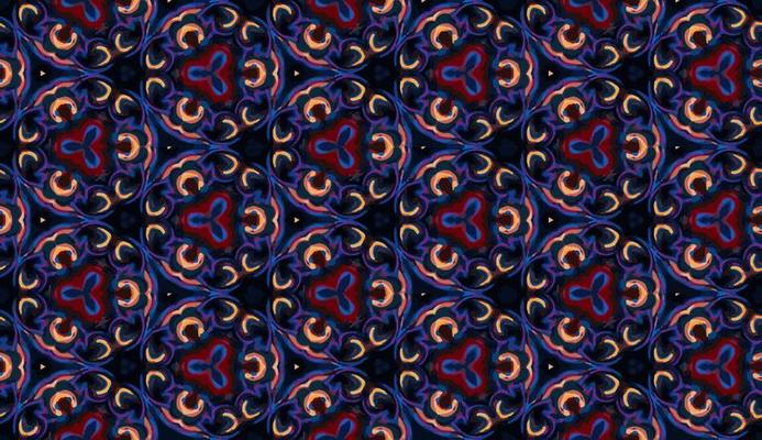 Blue, red and yellow color seamless pattern texture and template. Multicolored. Colorful ornamental graphic design.