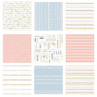 Vector seamless pattern pack Set of childish suface backgrounds Trendy customized colours Childhood hipster theme, scandinavian style geometric abstract pattern pack For printing on paper and fabric.