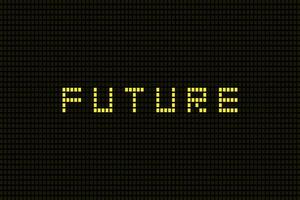 futuro palabra tecnología abstracta futurista hud vector diseño digital.