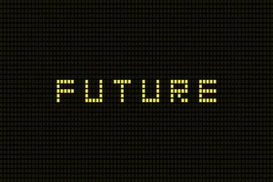 Future word abstract technology futuristic hud vector digital design.
