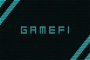 GameFi digital text abstract hud geometric square shape design. vector