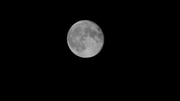 The moon view with the bright moonlight and moon surface at night photo