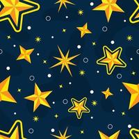 Seamless Pattern Background with Golden Star vector
