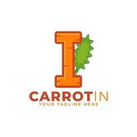 Initial Letter I Carrot Logo Design Vector. Designed for Web Site Design, Logo, App, UI vector