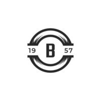 Vintage Insignia Letter B Logo Design Template Element. Suitable for Identity, Label, Badge, Cafe, Hotel Icon Vector