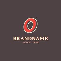 Retro Number 0 Logo in Vintage Western Style with Double Layer. Usable for Vector Font, Labels, Posters etc