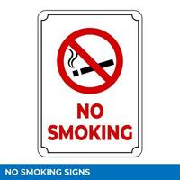 Warning No Smoking Area Signs In Vector, Easy To Use And Print Design Templates vector