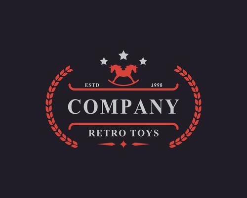 Vintage Retro Badge for Toys and Souvenir Logo Design Template Element