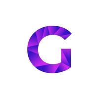 Initial Letter G Low Poly Overlay Logo Design Template. Vector EPS 10
