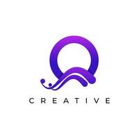 Corporation Initial O Letter Logo With Creative Swoosh Liquid Gradient Color, Vector Template Element