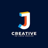 Letter J Logo Alphabet. Usable for Business and Branding Logos. vector