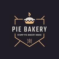 Classic Vintage Retro Label Badge Emblem for Stamp Pie Bakery House Logo Design Inspiration vector