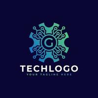 Technology Initial Letter G Logo Design Template Element. vector