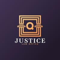 Law Firm Letter Q Logo Design Template Element vector