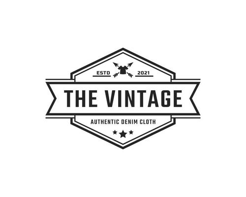 Classic Vintage Retro Label Badge for Clothing Apparel Logo Emblem Design Template Element
