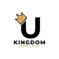 Initial Letter U with Crown Logo Branding Identity Logo Design Template vector