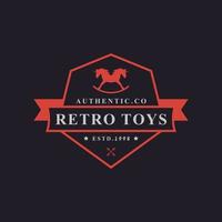 Vintage Retro Badge for Toys and Souvenir Logo Design Template Element vector