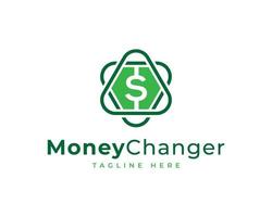 Money Changer with Dollar Icon Logo Design Template Element vector