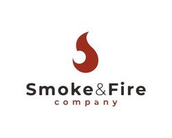 Abstract Initial Letter S Smoke Fire Flame Logo Design Inspiration vector