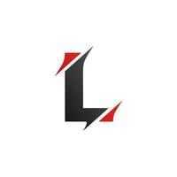 Initial Letter L Slice Style Logo. Template Design vector