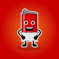 Illustration Vector Graphic Of Cute Fizzy Mascot Soft Drinks Hold Boards, Design Suitable For Mascot Drinks