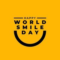 World smile day design template  vector illustration greeting design Isolated on yellow background