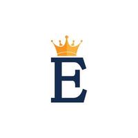 Initial Letter E with Crown Logo Branding Identity Logo Design Template vector